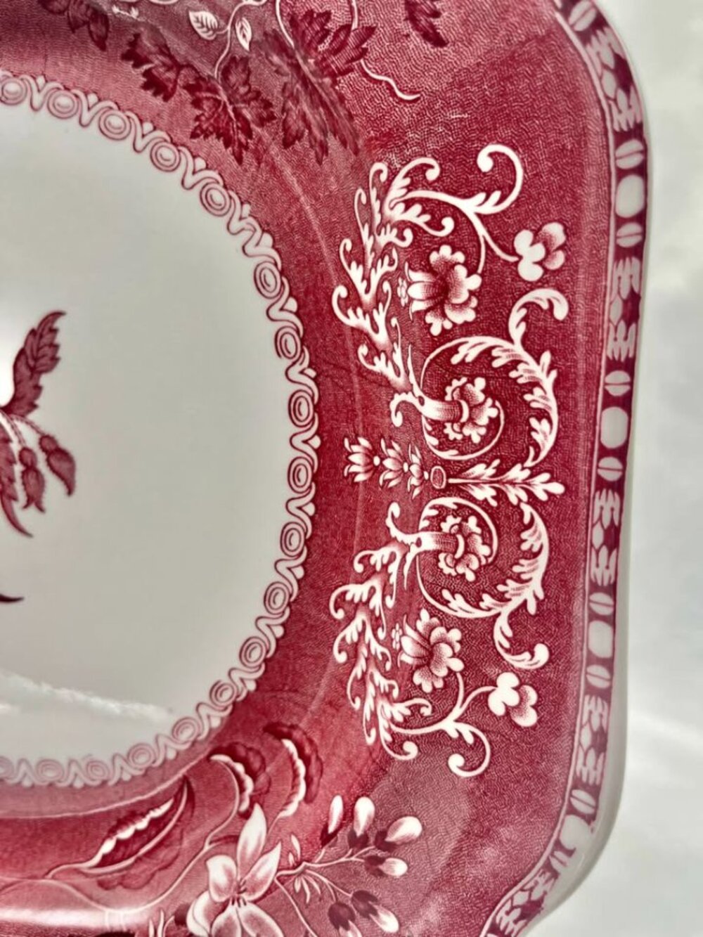 Vintage 14" Spode Pink Camilla Earthenware Oval Serving Platter - Picture 2 of 6